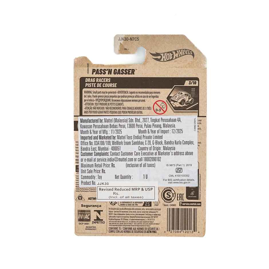 Hot Wheels Worldwide Basic Car HW PASS'N GASSER Toy Car for Kids and Collectors