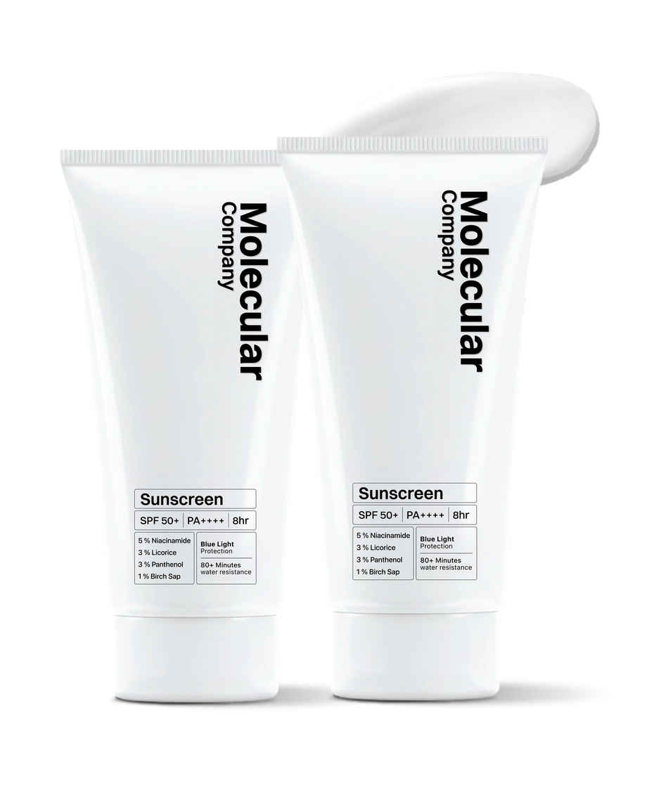 Molecular Company Sunscreen SPF 50+ PA++++ For Tan Free and Glowing Skin