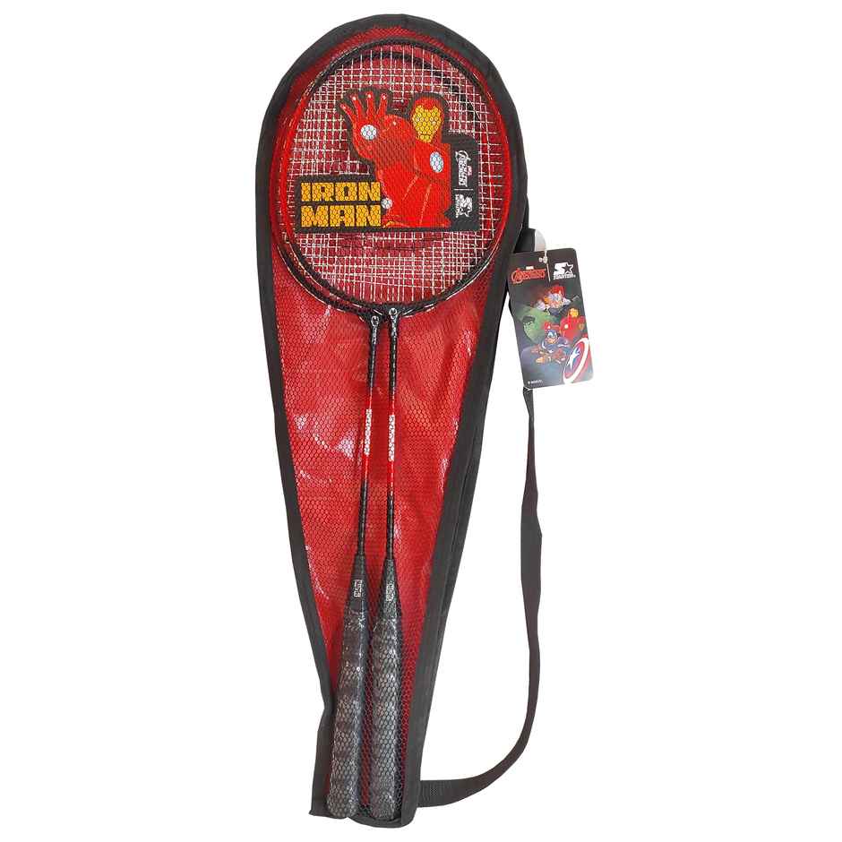 Hamleys Starter Iron Man Badminton Racket Set of 2 Multicolour, 6Y+