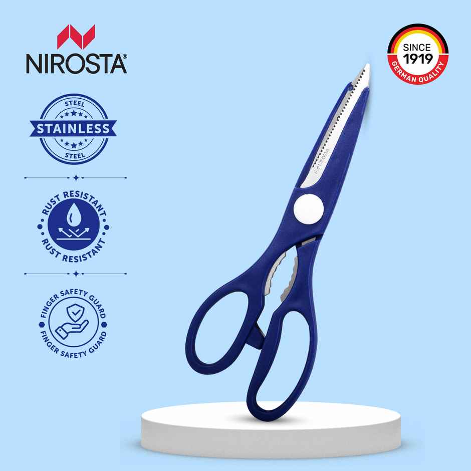 Nirosta Stainless Steel 2-In-1 Multi-Purpose Super Scissors And Opener, 21 Cm