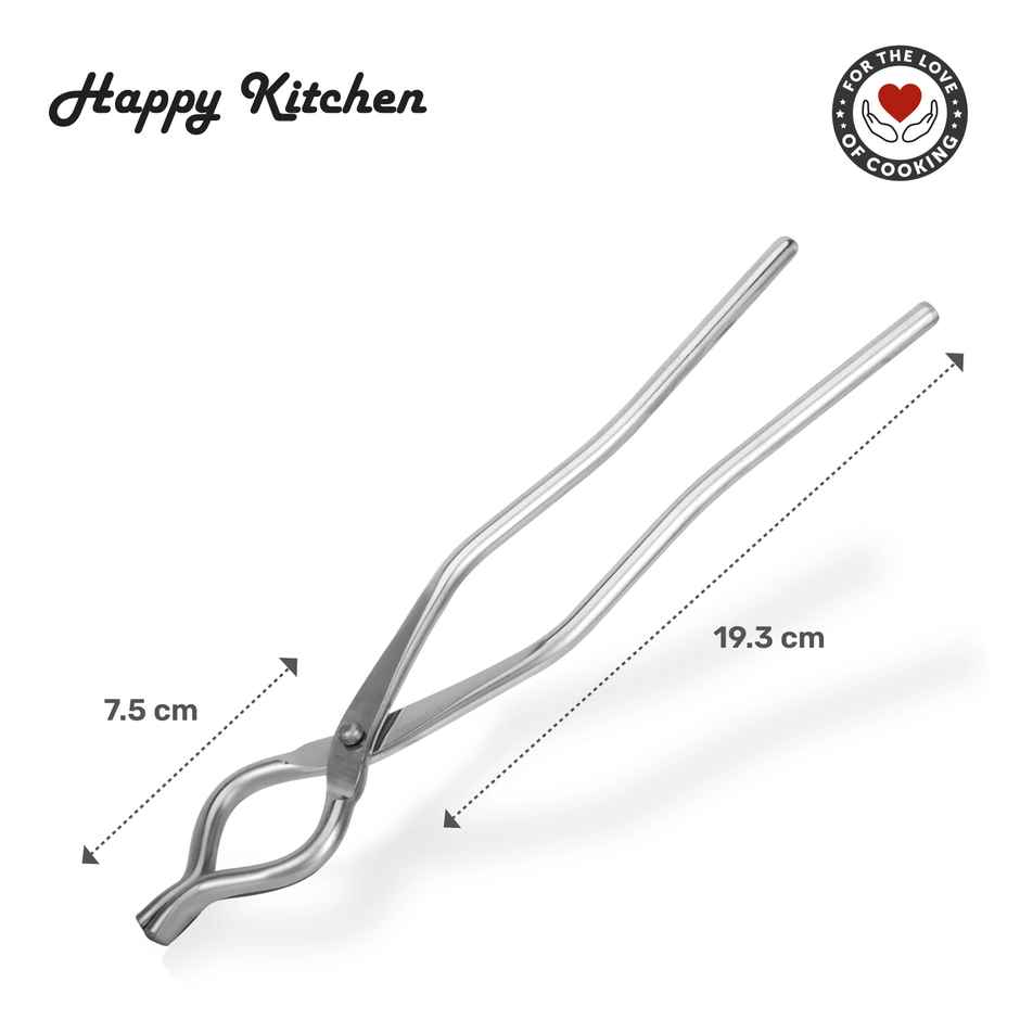 Happy Kitchen Stainless Steel Pakkad | 8 MM | Strong | Durable & Rust-Resistant | Ideal for Lifting