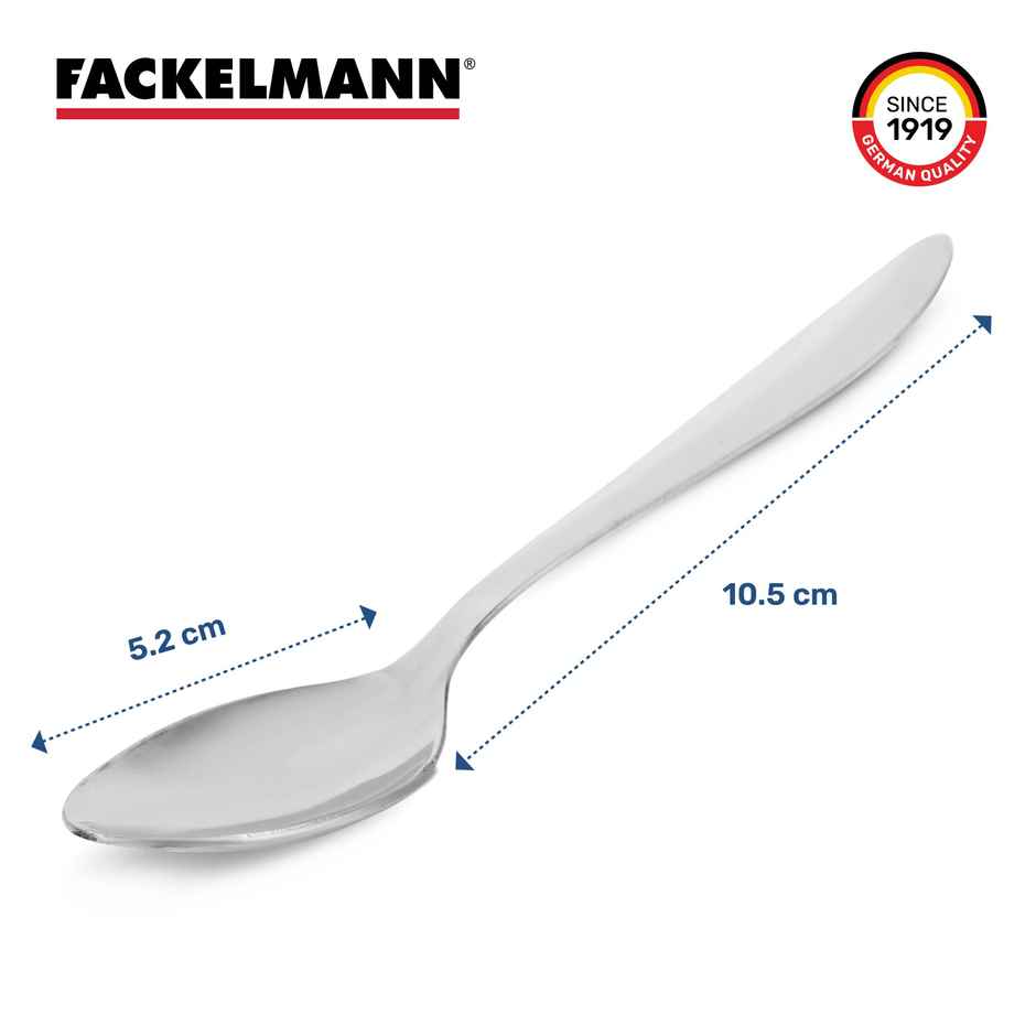 Happy Kitchen Stainless Steel Dessert Regular Spoon | Set Of 6 Durable & Elegant | Easy To Clean