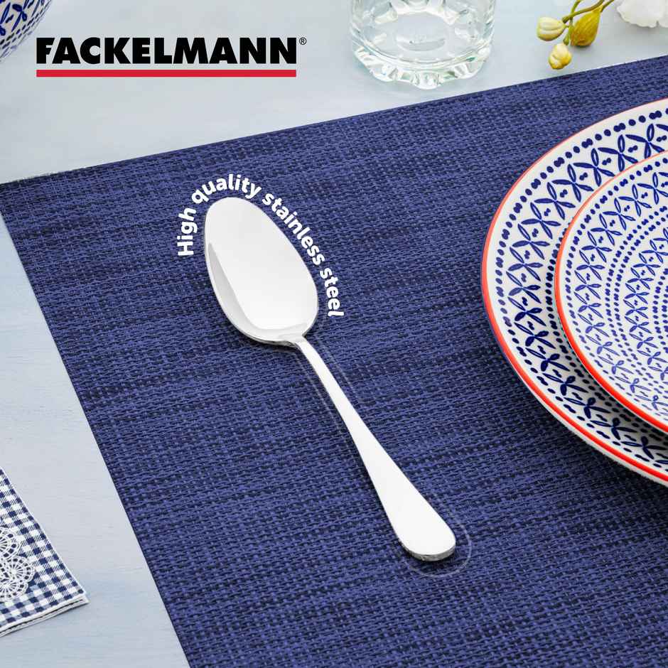 Happy Kitchen Stainless Steel Dessert Regular Spoon | Set Of 6 Durable & Elegant | Easy To Clean