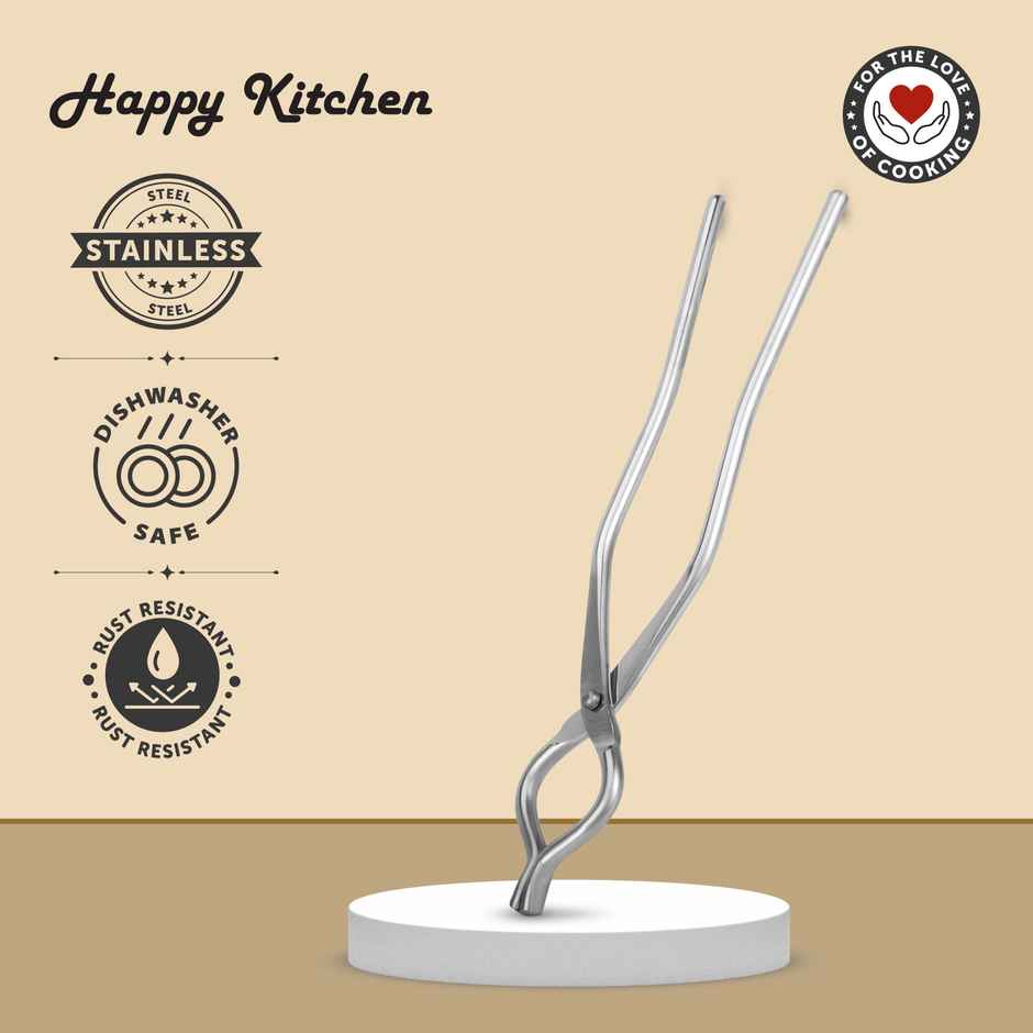 Happy Kitchen Stainless Steel Pakkad | 8 MM | Strong | Durable & Rust-Resistant | Ideal for Lifting