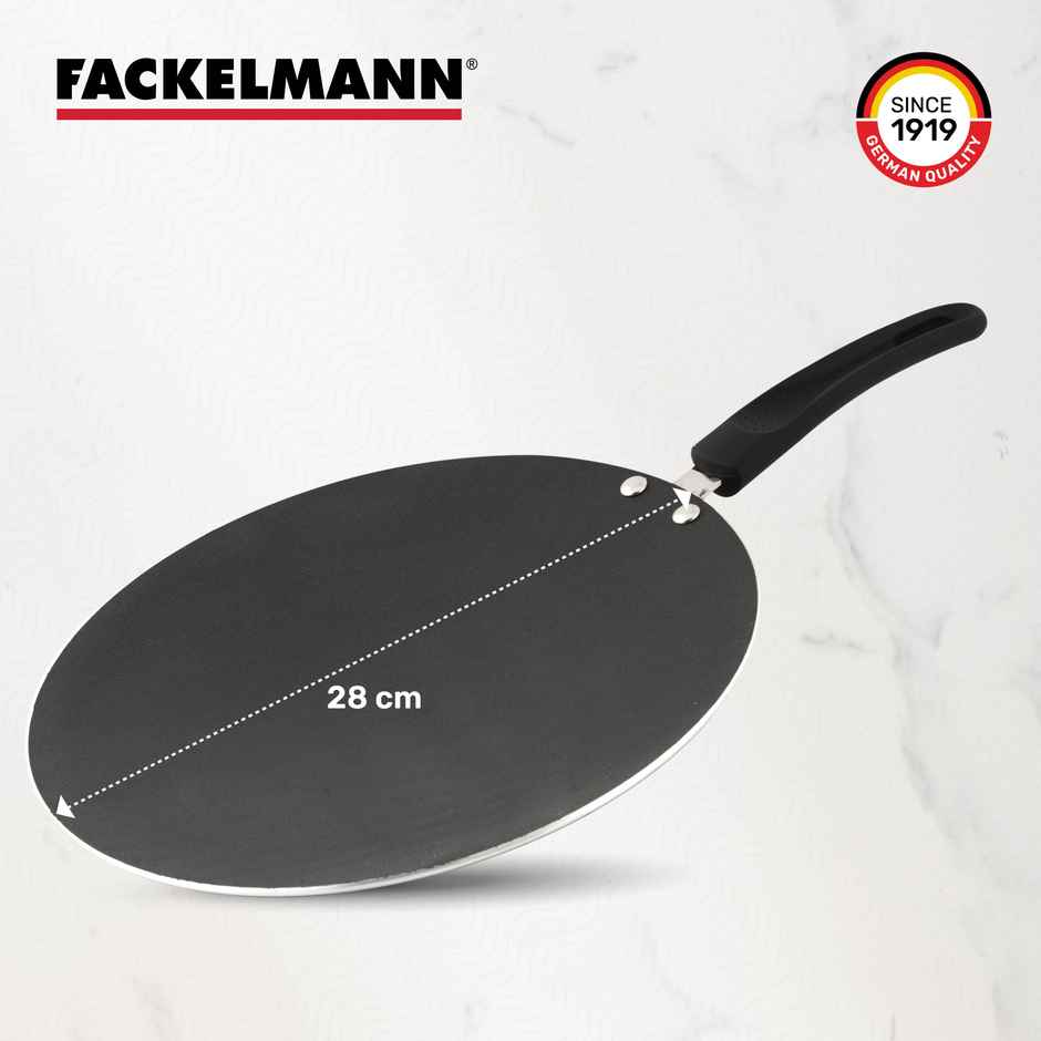Fackelmann Quartz Nonstick Concave Tawa 25cm BPA-Free All Stoves Compatible Anti-scratch