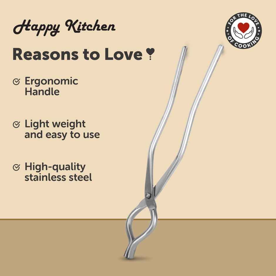 Happy Kitchen Stainless Steel Pakkad | 8 MM | Strong | Durable & Rust-Resistant | Ideal for Lifting