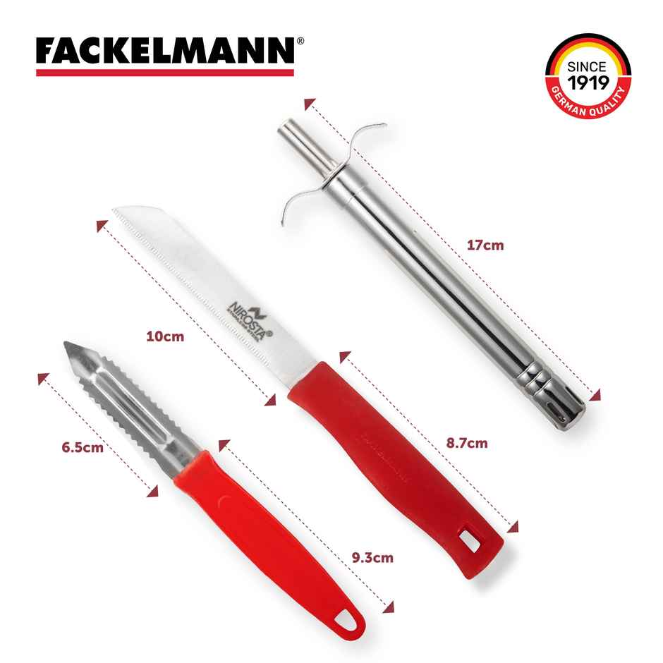 Fackelmann Super Saver Combo Pack 3 Piece Lighter Peeler Knife