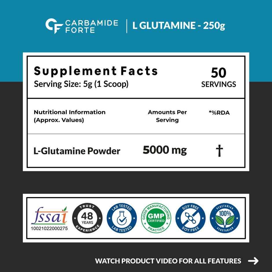 Carbamide Forte L Glutamine Powder Unflavoured