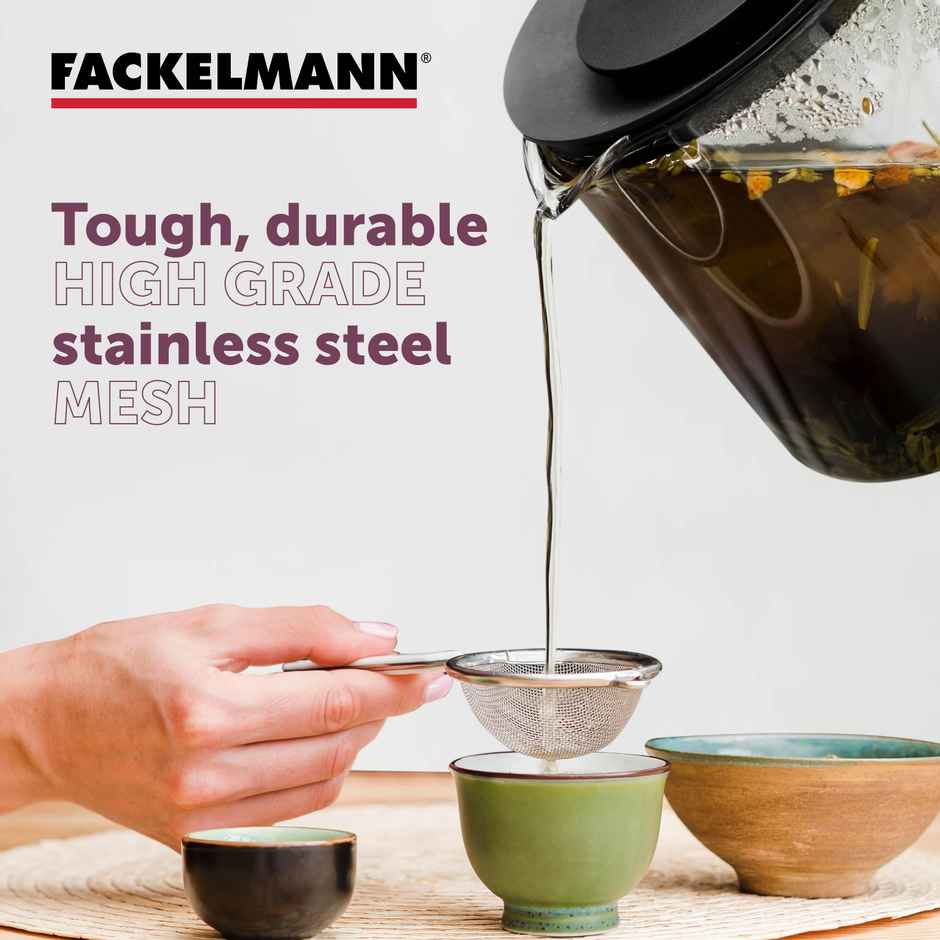 Fackelmann Arcadalina Tea Strainer 10 Cm - Strainer For Kitchen, High-Grade Stainless Steel Mesh