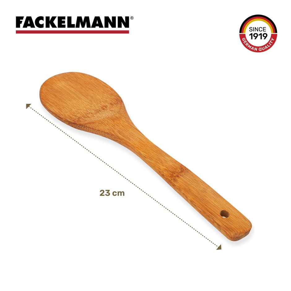 Fackelmann Bamboo Rice Spoon | Ideal For Serving Rice, Curries & Vegetables
