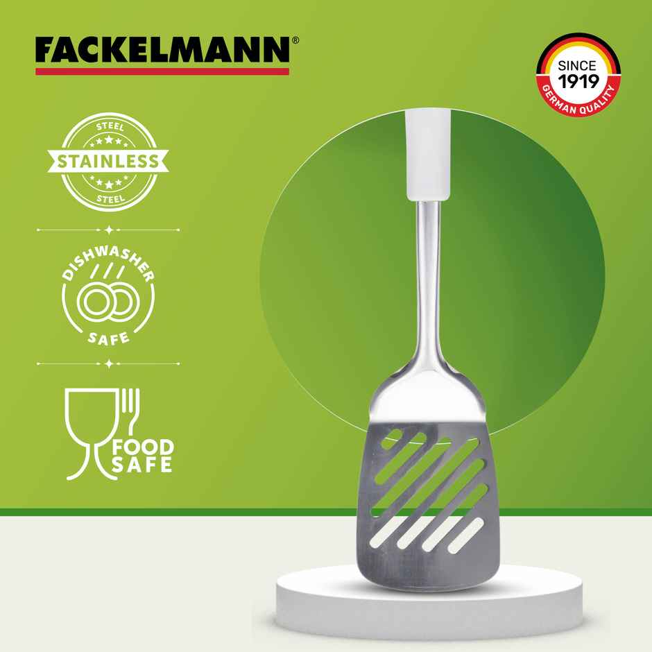 Fackelmann Stainless Steel Arcadalina Slotted Turner, 34.5 Cm