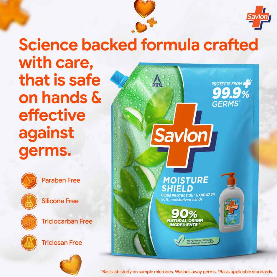 Savlon Moisture Shield Handwash Refill Pack 1.3L| For soff hands| Value Pack