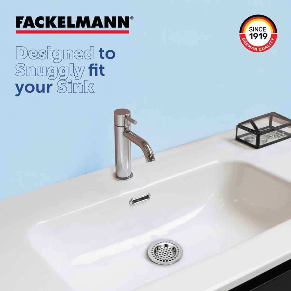 Fackelmann Stainless Steel Sink Strainer, 6.3 Cm | Long-Lasting Construction | Easy To Use & Clean