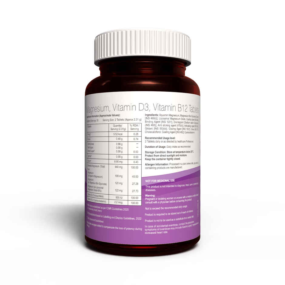 A to Z Magnesium Triple Complex 440mg | Glycinate, Oxide, Aquamin | Sleep, Stress, Muscle Support