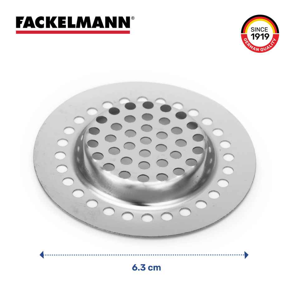 Fackelmann Stainless Steel Sink Strainer, 6.3 Cm | Long-Lasting Construction | Easy To Use & Clean