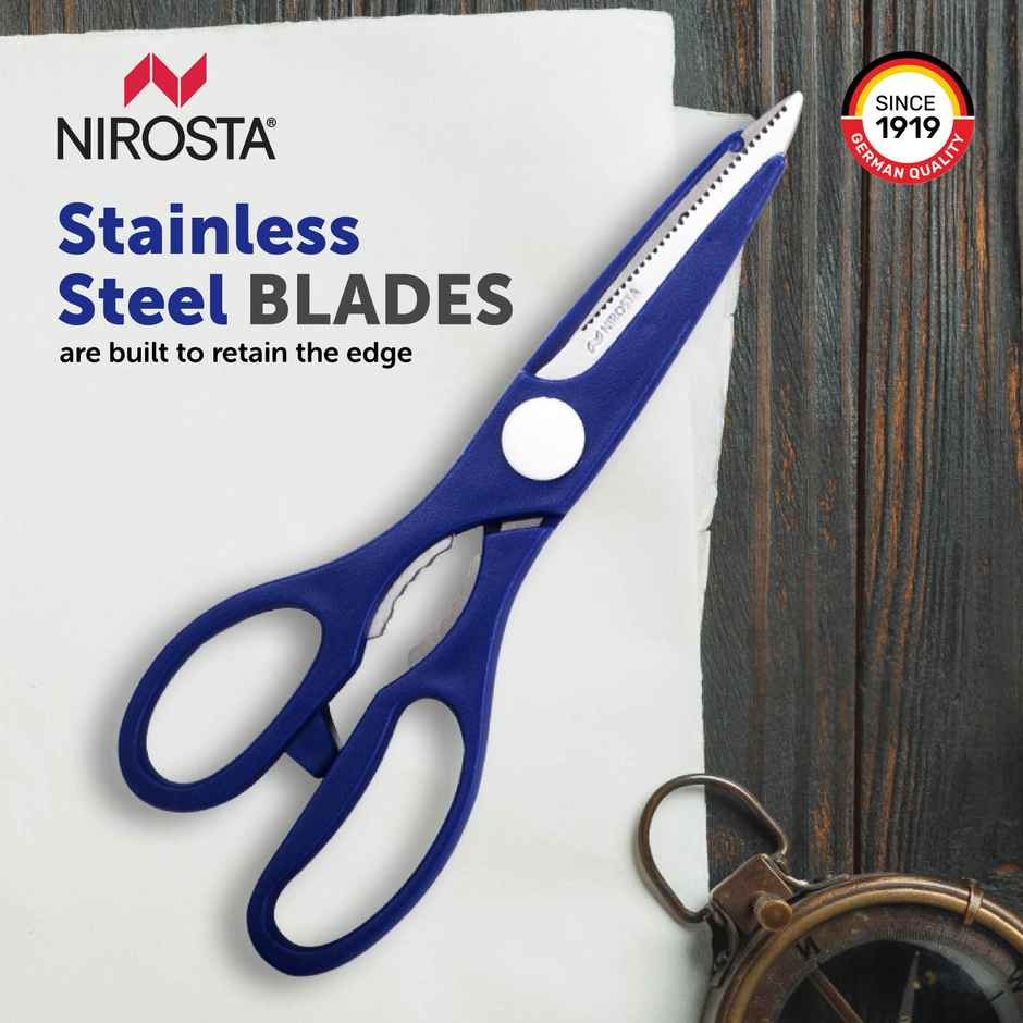 Nirosta Stainless Steel 2-In-1 Multi-Purpose Super Scissors And Opener, 21 Cm