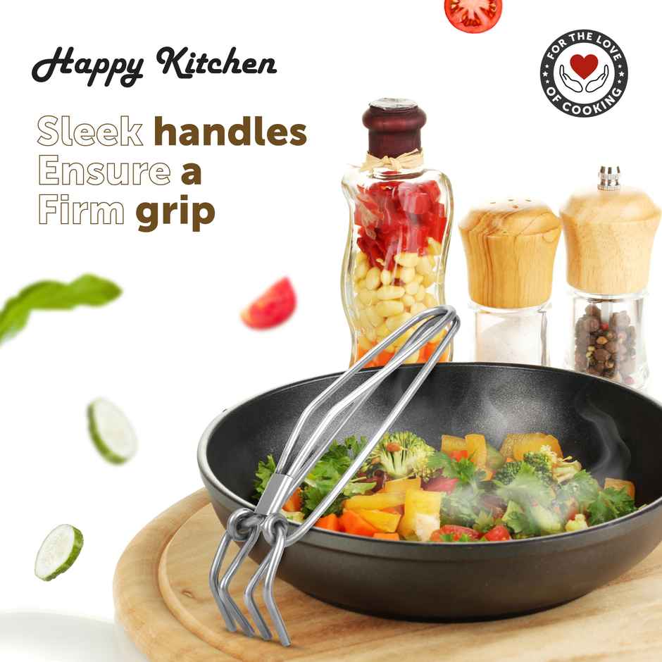 Buy Happy Kitchen Stainless Steel Tong/Pakad (Metallic) Online - Price ...