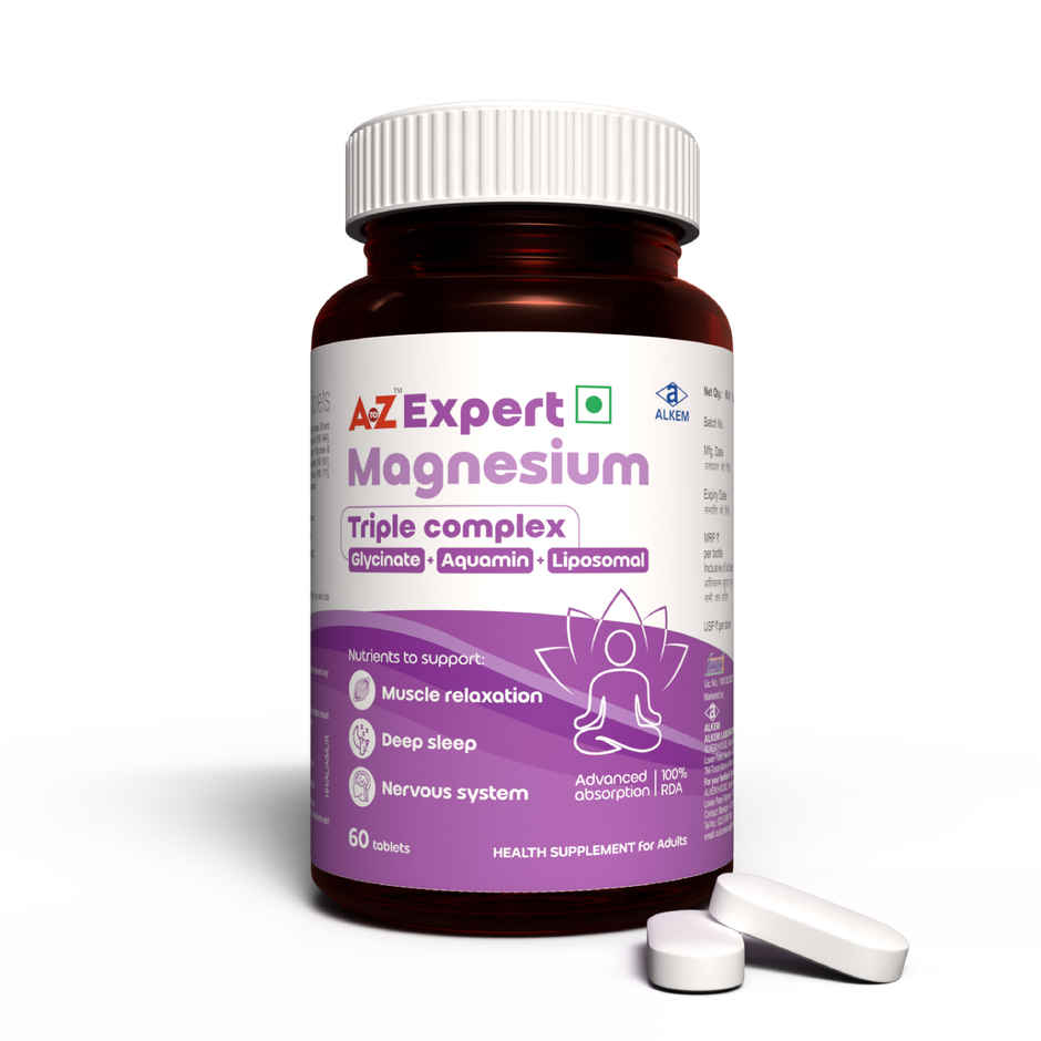 A to Z Magnesium Triple Complex 440mg | Glycinate, Oxide, Aquamin | Sleep, Stress, Muscle Support