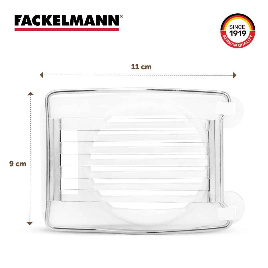 Fackelmann Stainless Steel Blade Egg Slicer | 11 x 7.5 cm Slicing Eggs | Boiled Potatoes