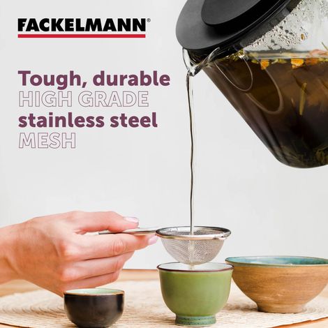 Fackelmann Arcadalina Tea Strainer 10 Cm - Strainer For Kitchen, High-Grade Stainless Steel Mesh
