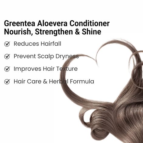 Multani Naturals Greentea & Aloevera Hair Conditioner | For Hair Fall & Scalp Dryness|No SLS