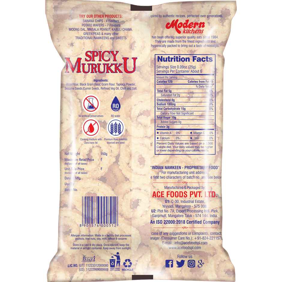 Modern Kitchens Spicy Murukku | Crunchy & Spicy