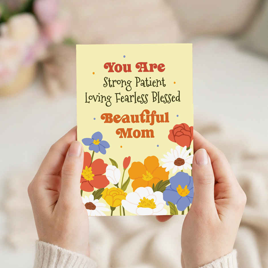 You Are Beautiful Mom Greeting Card | Oye Happy
