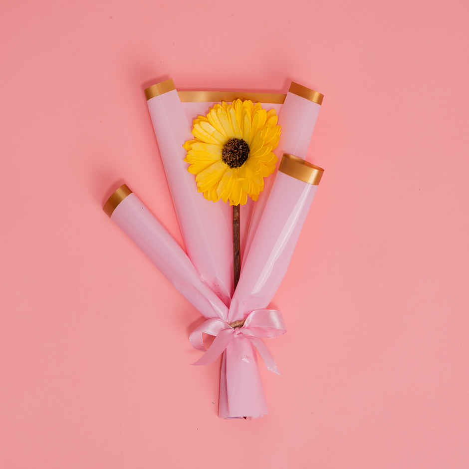 Golden Sunflower Love Dried Flowers Bouquet | Ideal for Gifting | Poshh