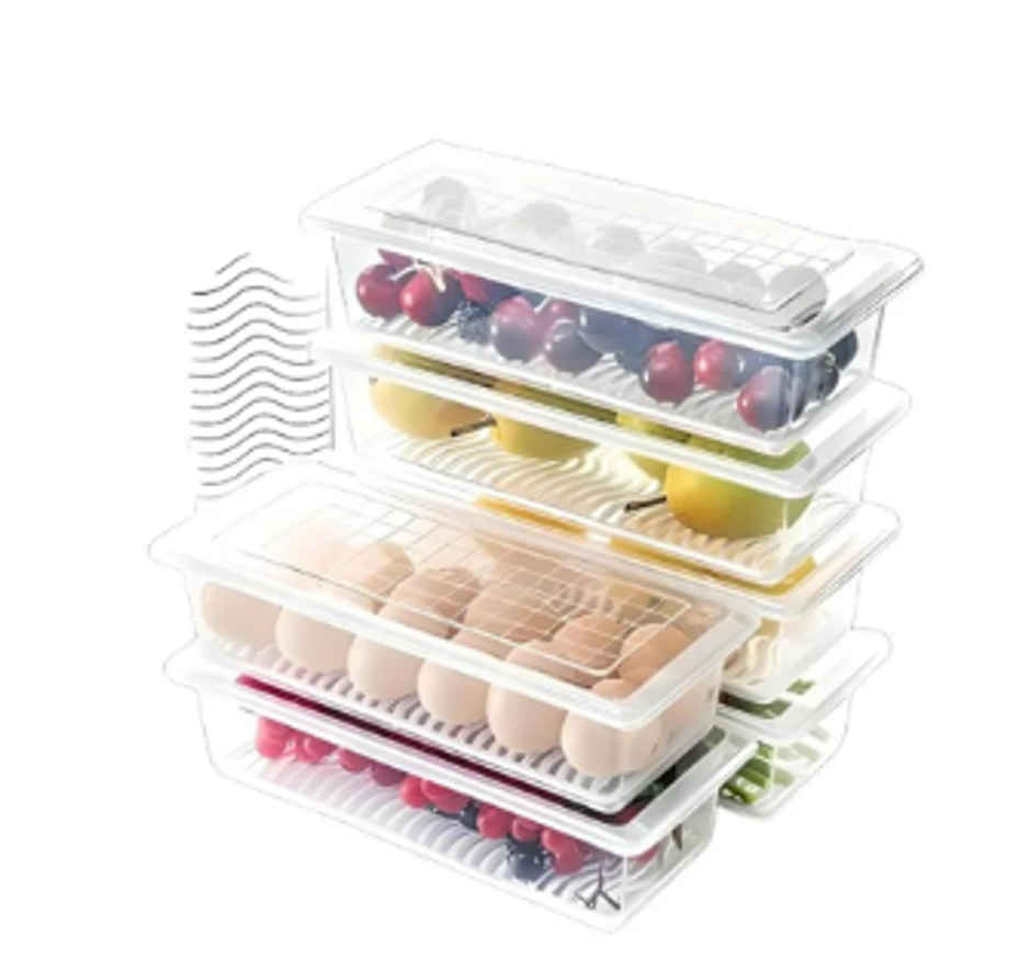 YELLOCUT Fridge Plastic Storage Box | Transparent - 1500 ml