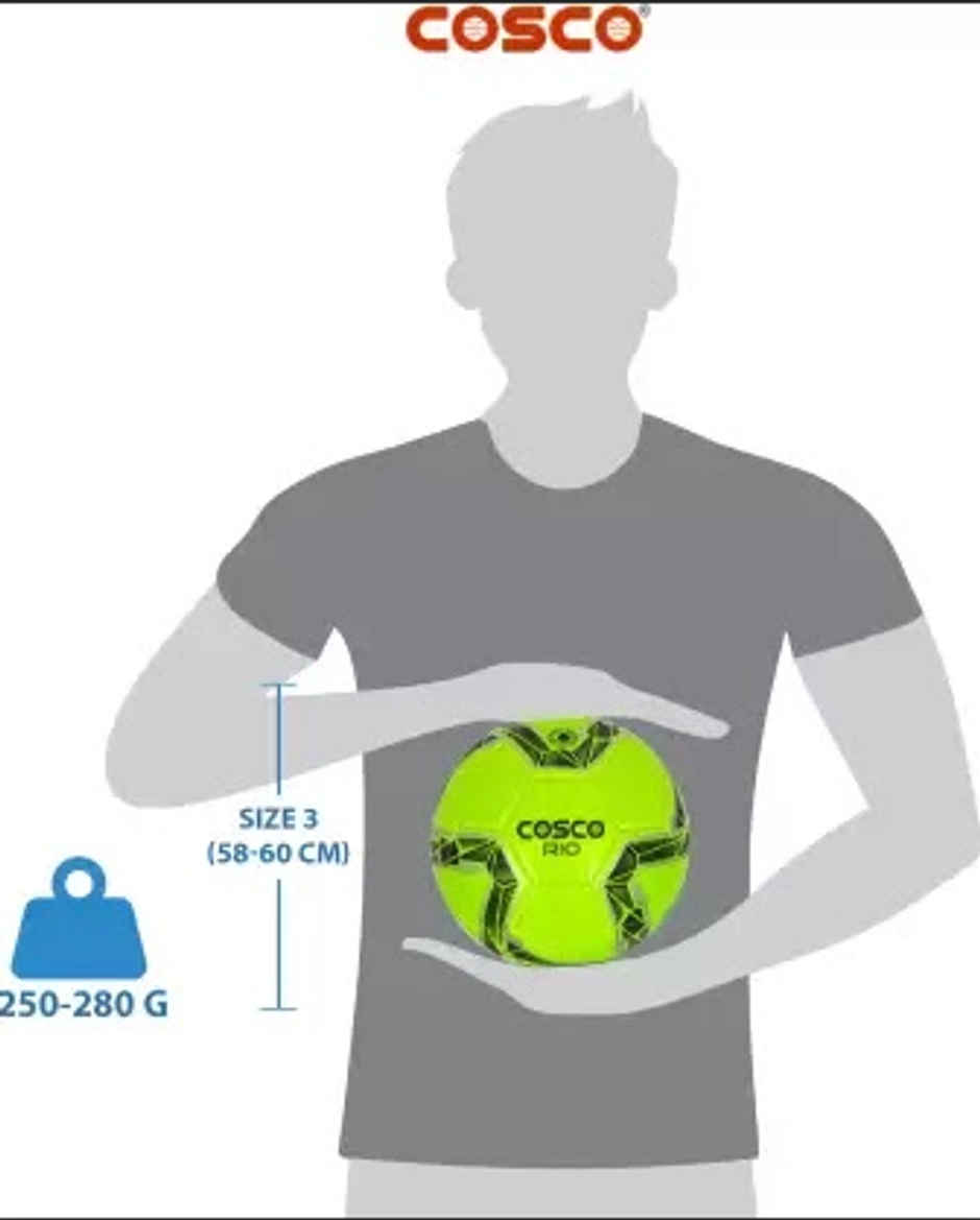 Cosco Rio Kids Football, Size-3(18Cm) Single |Made In India (Colour May Vary)