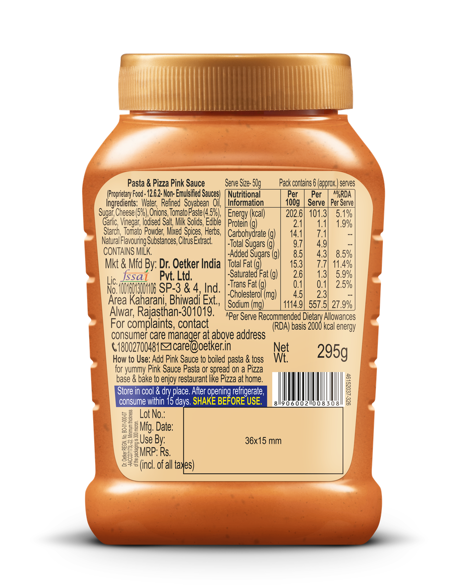 Dr.Oetker Pasta & Pizza Pink Sauce