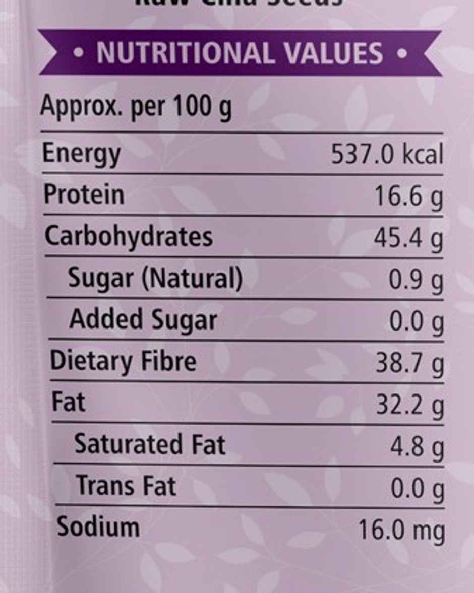 Heka Bites Raw Chia Seeds | Premium Seeds | Weight Loss Source Of Omega -3 & Calcium