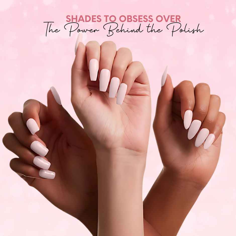 Ellement Co. Nail Polish French Pink | Office-Friendly Shade | Glossy Finish | Quick Dry