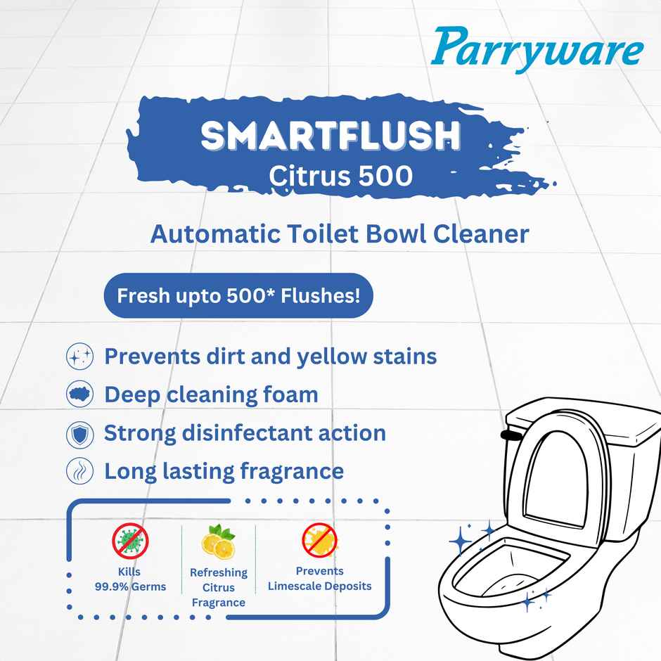 Parryware Smartflush Citrus 500 - Automatic Toilet Bowl Cleaner | Pack Of 2