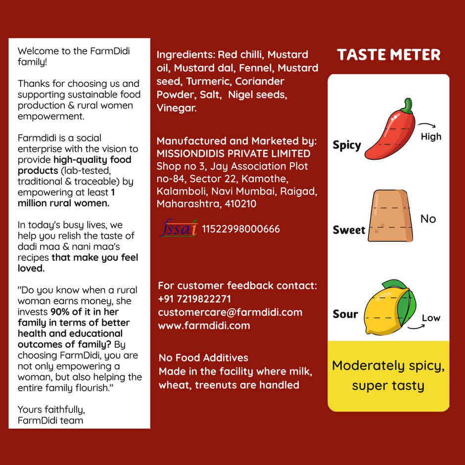 Farmdidi Stuffed Red Chilli Pickle