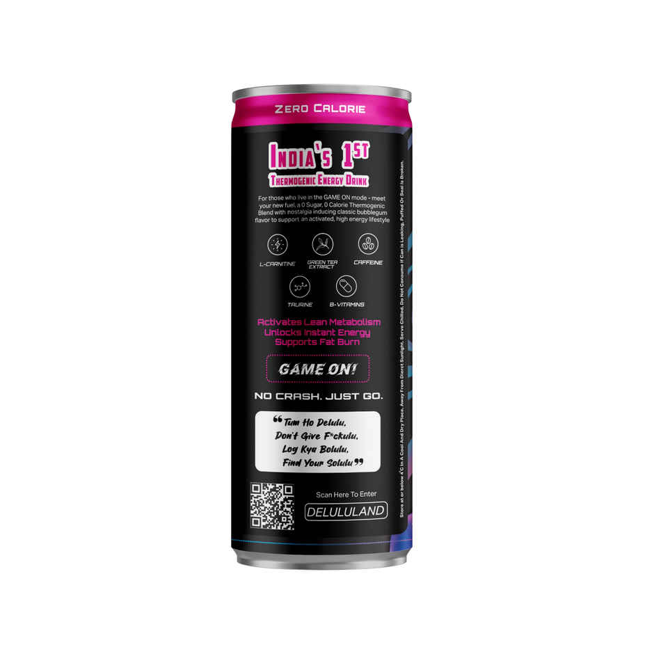 Delulu Activate Classic | Thermogenic Energy Drink Zero Sugar Zero Calorie Refreshing Beverage