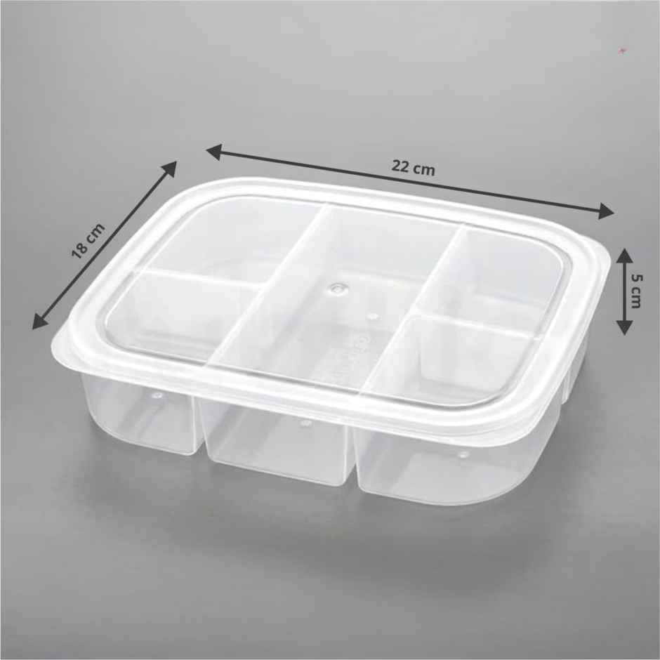 ReeQ Plastic Masala Box Multi Compartment Spice Organizer for Kitchen
