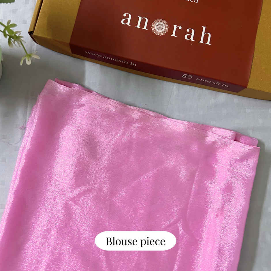 Anorah Light Pink Chiffon Saree For Karwa Chauth
