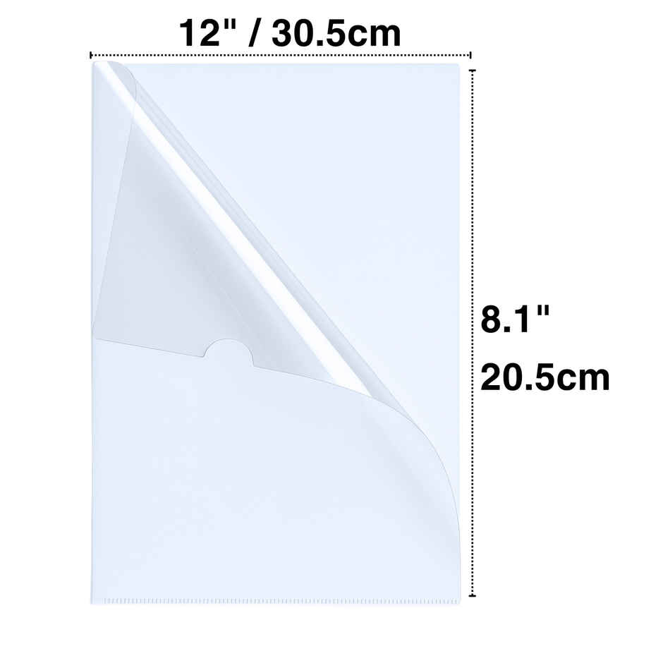 SPS A4 Transparent L Folder | Multicolored | File Sleeves | School & Office Paper Storage
