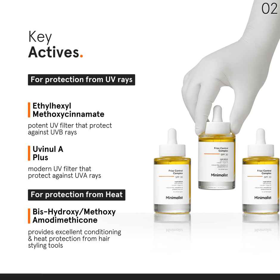 Minimalist Frizz Control Complex SPF 30 Hair Serum