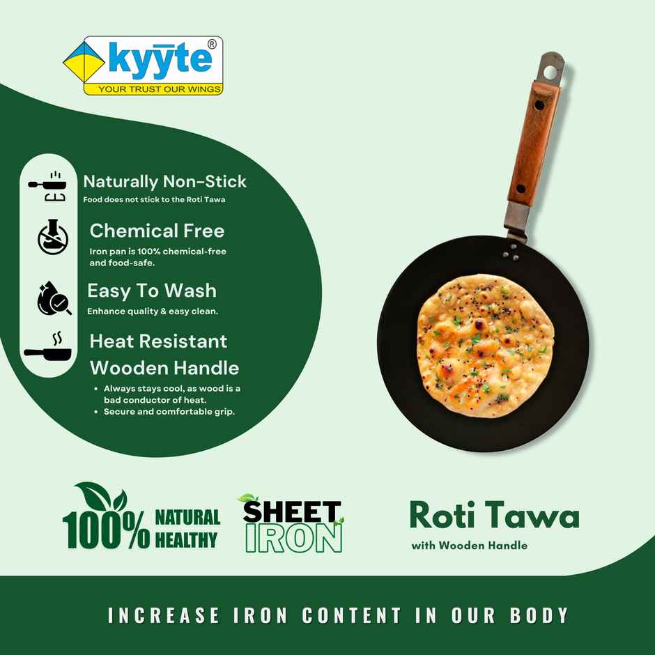 Kyyte Ironium Alloy Concave / Roti Tawa 25 Cm
