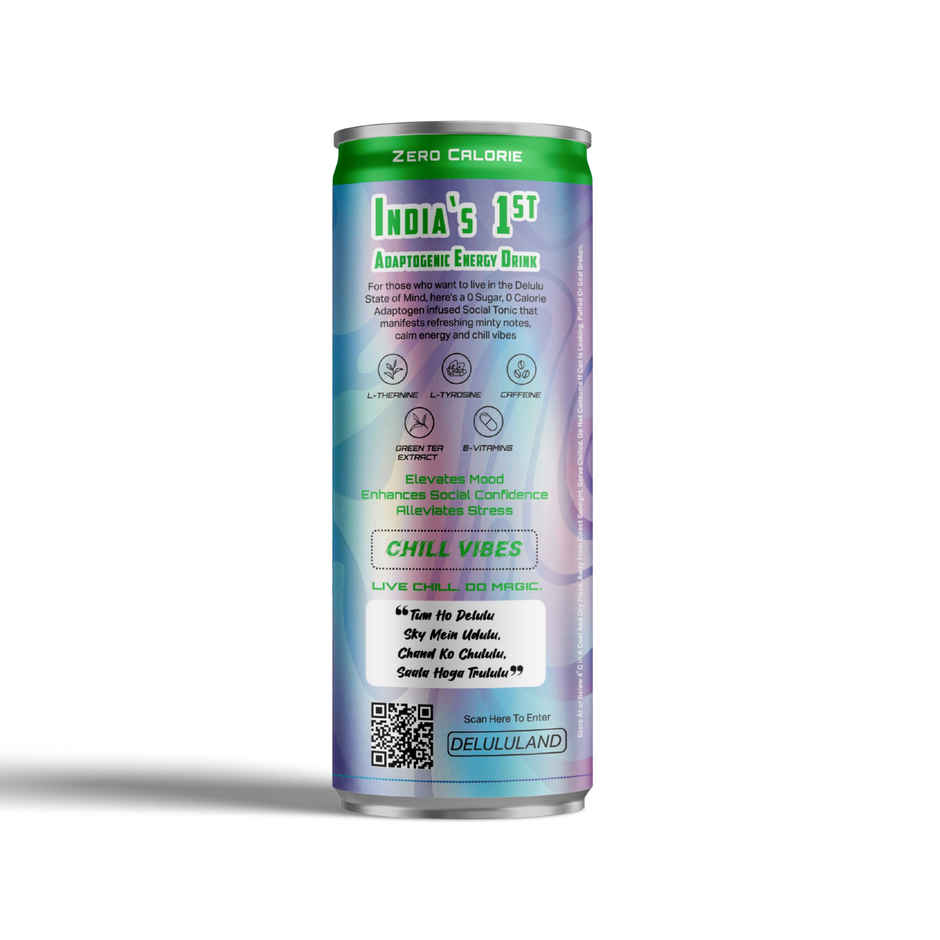 Delulu Manifest Mint Mojito | Adaptogenic Energy Drink Zero Sugar Zero Calorie Carbonated Beverage