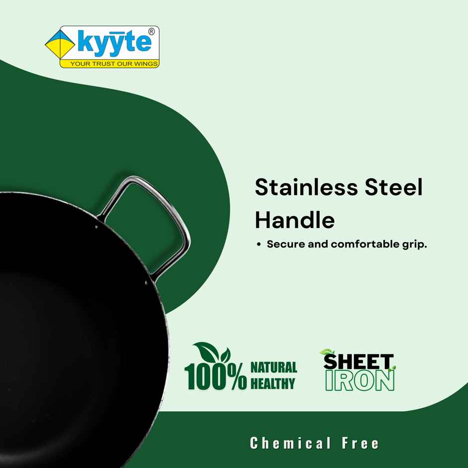 Kyyte Ironium Alloy Kadai 24 Cm With Ss Handle