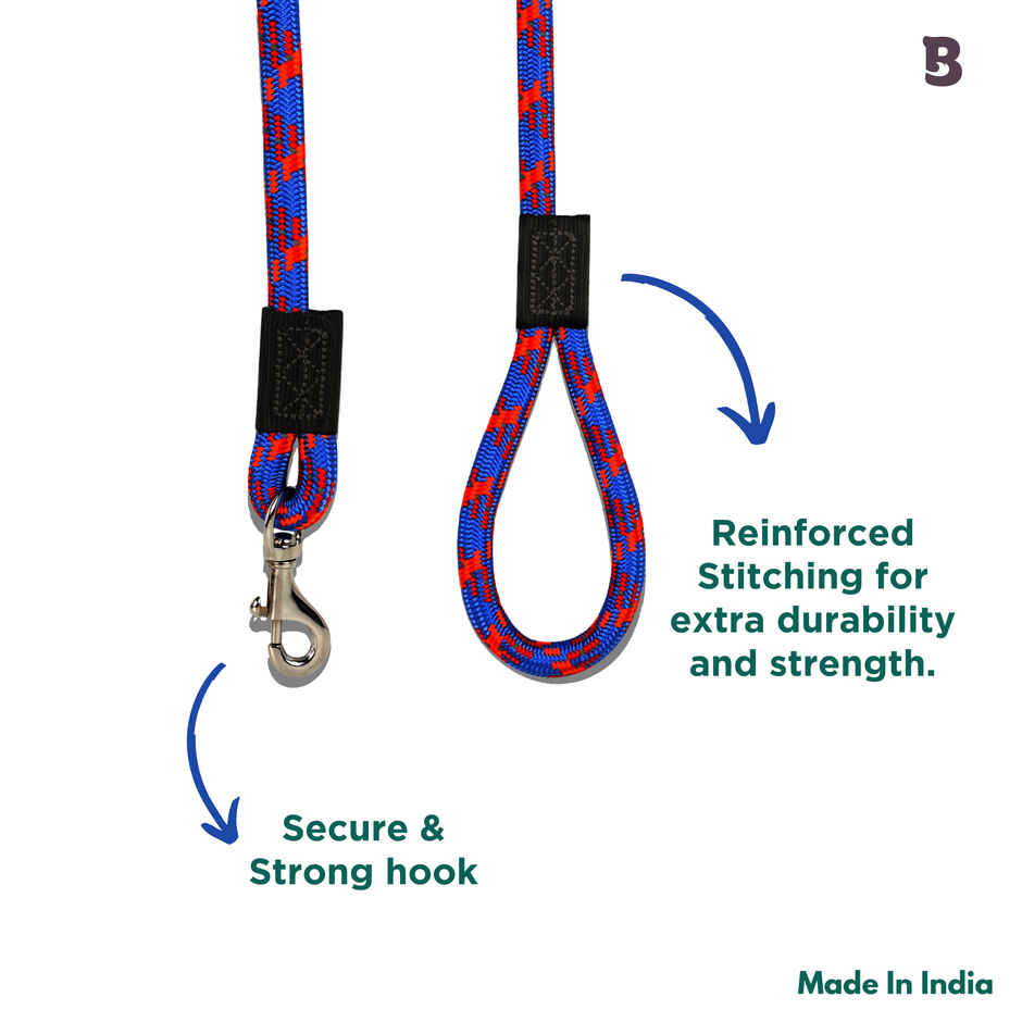 Bearhugs Essential Reflective Rope Leash (Royal Blue) (Small)