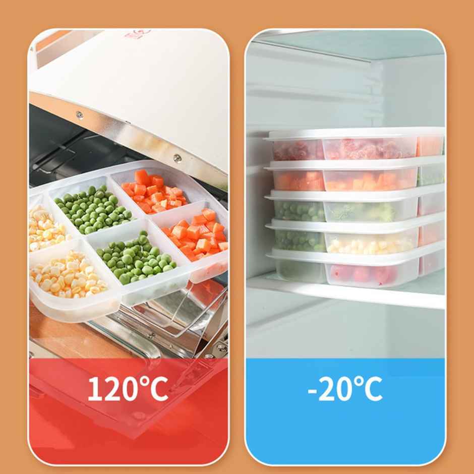 ReeQ Plastic Masala Box Multi Compartment Spice Organizer for Kitchen