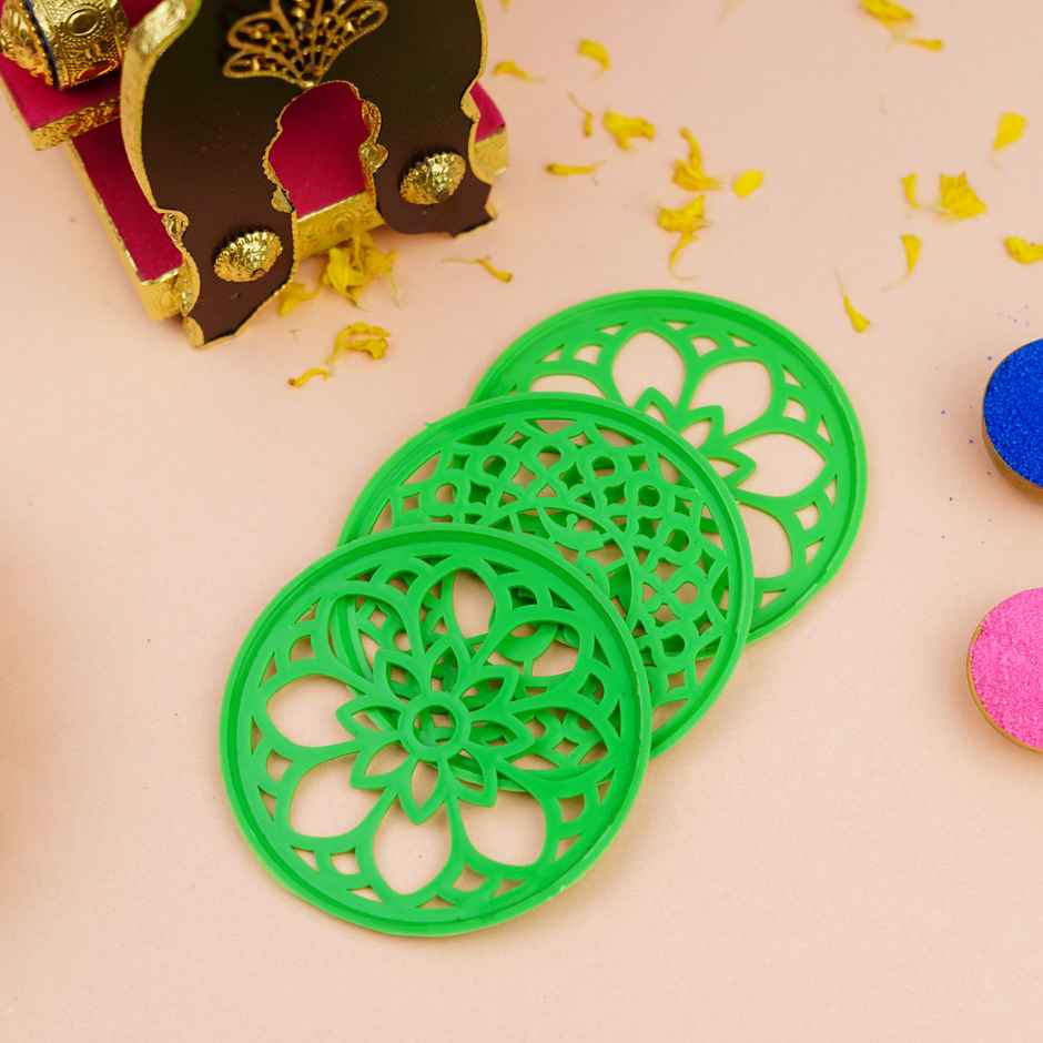 Plastic Rangoli Stencil Small | Pack Of 3 | ServDharm