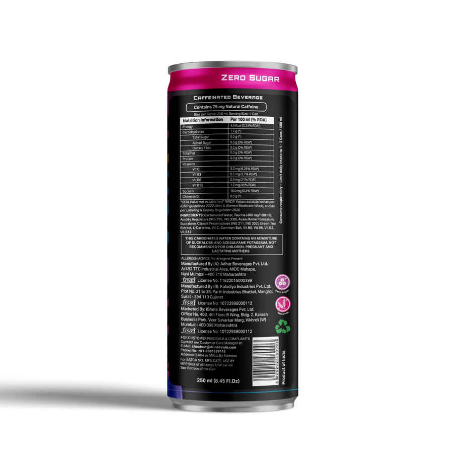 Delulu Activate Classic | Thermogenic Energy Drink Zero Sugar Zero Calorie Refreshing Beverage