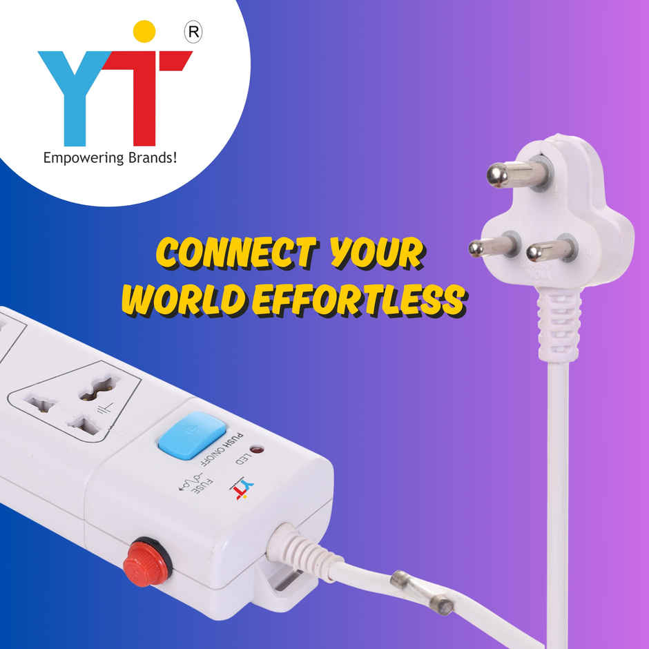 YTI Power Strip 4+1 with USB and Push Switch 6 Amp