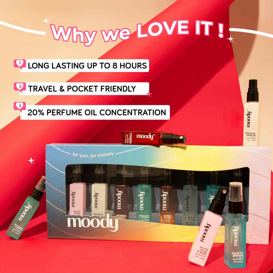 Moody Premium Perfume Gift Set of 8 In 1 Fragrances