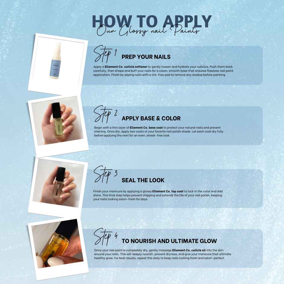 Ellement Co. Nail Polish Twilight | Glossy Finish | Quick Dry | Long-Lasting Shine | Trendy Shade